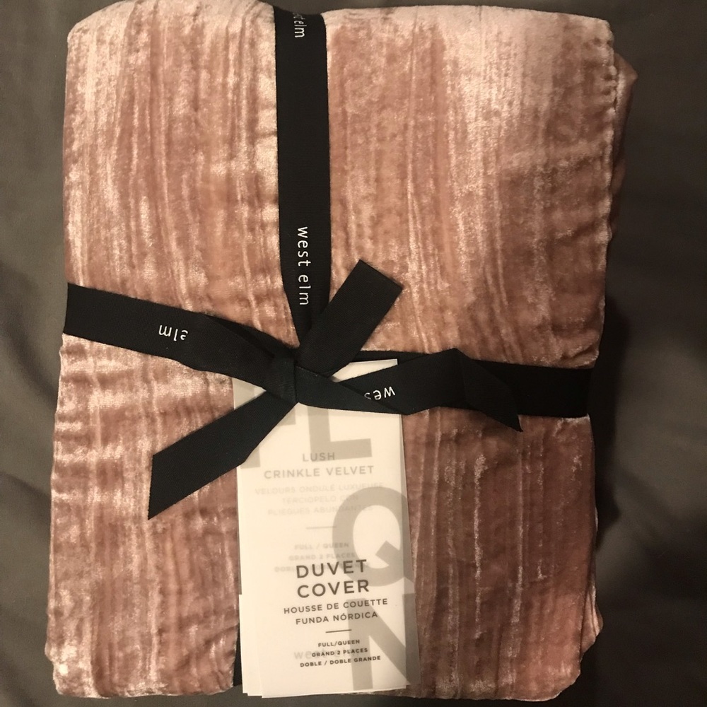 West Elm Velvet Duvet Cover